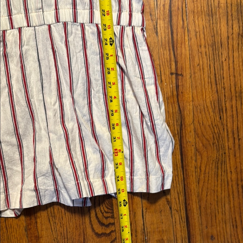 VANESSA BRUNO Women's 100% Cotton Striped V-Neck Button-Up Romper Comfy Size 42‎ - Picture 8 of 14